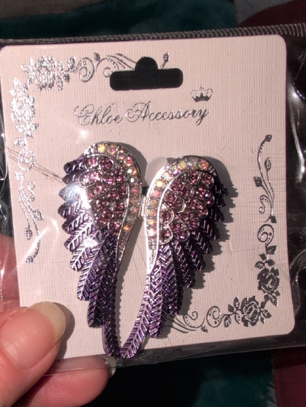 Chloe Accessory Rhinestone wing Brooch - pick 1 - Picture 5 of 5